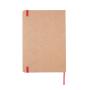 A5 recycled kraft notitieboek, rood
